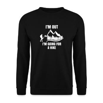 Wanderer Statement Wandern Bergwanderung Wanderung - Unisex Pullover - Schwarz - Vorne - Alina (178cm) & Michal (187cm)