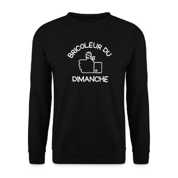 bricolage, bricoleur, bricoler - Sweat-shirt Unisexe - noir - Devant - Alina (178cm) & Michal (187cm)
