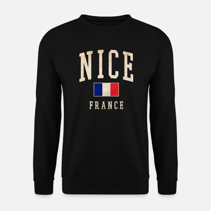 Nice Frankreich Flaggen-Design - Unisex Pullover - Schwarz