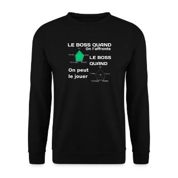 Le niveau d'un chef - Unisex Sweatshirt - black - Front - Alina (178cm) & Michal (187cm)
