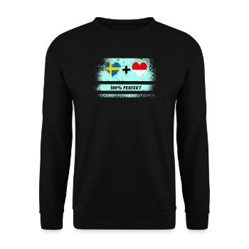 Indonésie et Suède 100% parfait / cadeau - Sweat-shirt Unisexe - noir - Devant - Alina (178cm) & Michal (187cm)