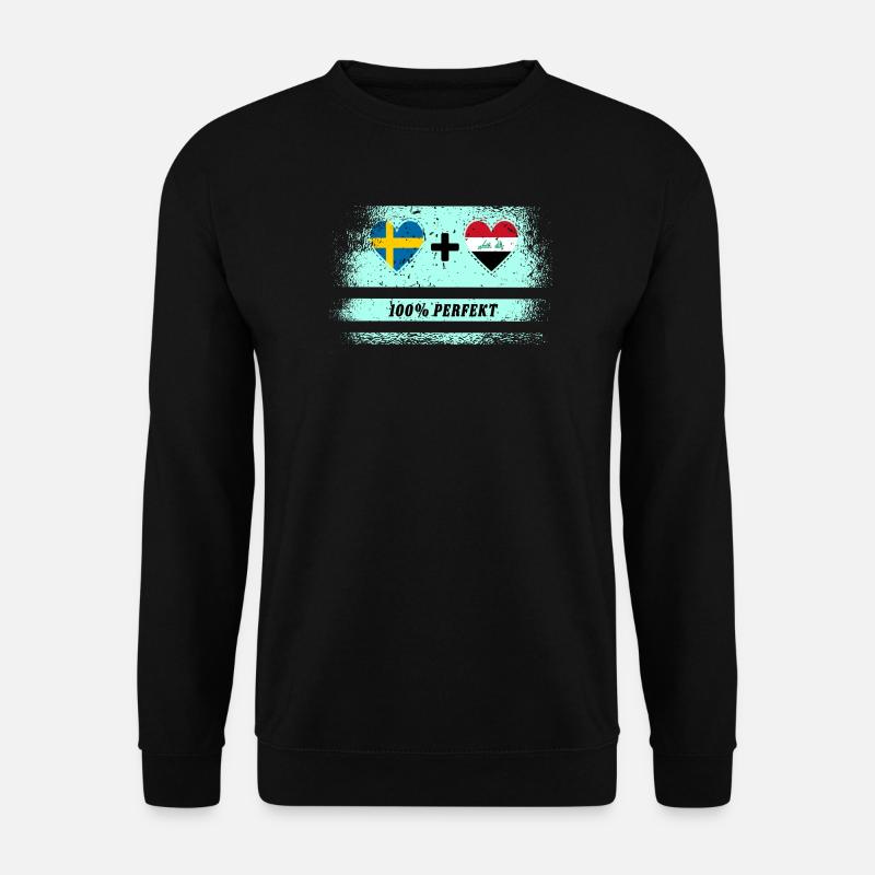Irak und Schweden 100% perfekt / Geschenk - Unisex Pullover - Schwarz