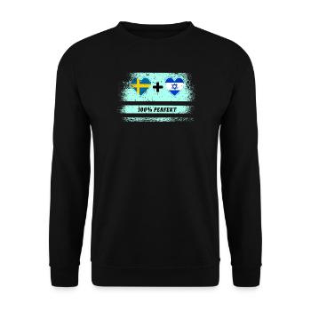 Israël et Suède 100% parfait / cadeau - Sweat-shirt Unisexe - noir - Devant - Alina (178cm) & Michal (187cm)