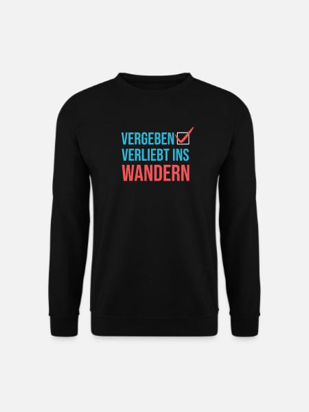 Wandern Klettern Statement Bergwanderung Wanderer - Unisex Pullover - Schwarz