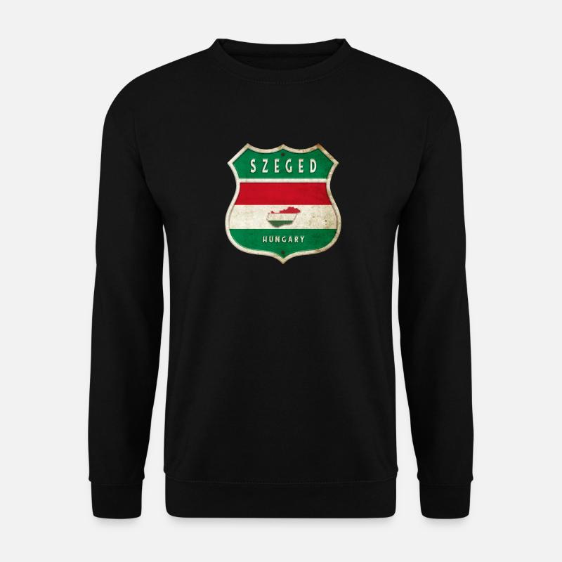 Szeged Ungarn Wappen Flaggen Design - Unisex Pullover - Schwarz