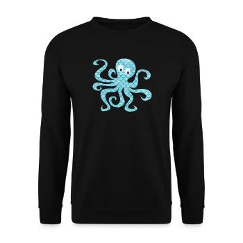 Octopus Scales Octopus Tentacle Sea Child - Unisex Sweatshirt - black - Front - Alina (178cm) & Michal (187cm)