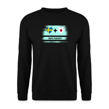 Japon et Suède 100% parfait / cadeau - Sweat-shirt Unisexe - noir - Devant - Alina (178cm) & Michal (187cm)