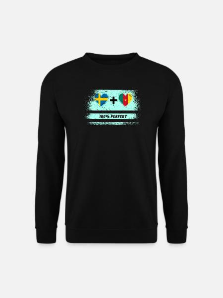 Kamerun und Schweden 100% perfekt / Geschenk - Unisex Pullover - Schwarz