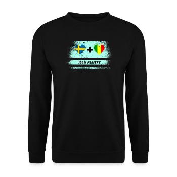 Mali et Suède 100% Parfait / Cadeau - Sweat-shirt Unisexe - noir - Devant - Alina (178cm) & Michal (187cm)