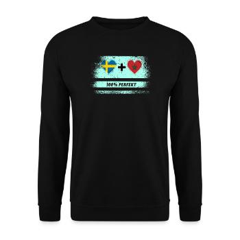 Maroc et Suède 100% Parfait / Cadeau - Sweat-shirt Unisexe - noir - Devant - Alina (178cm) & Michal (187cm)