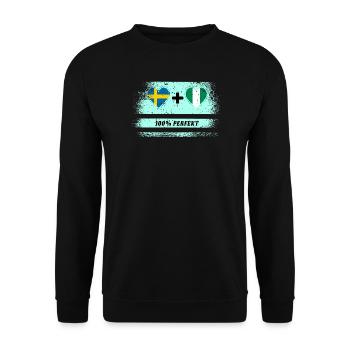 Nigeria et Suède 100% Parfait / Cadeau - Sweat-shirt Unisexe - noir - Devant - Alina (178cm) & Michal (187cm)