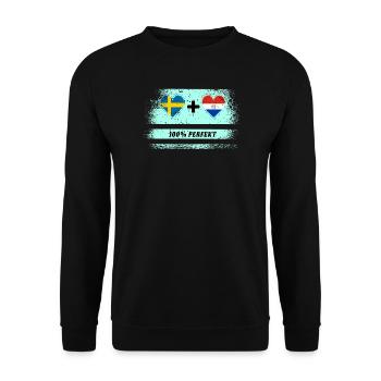 Paraguay et Suède 100% Parfait / Cadeau - Sweat-shirt Unisexe - noir - Devant - Alina (178cm) & Michal (187cm)
