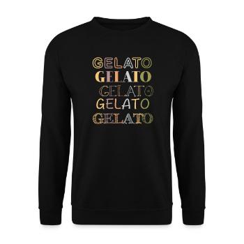 Gelato Vintage Retro - Unisex Pullover - Schwarz - Vorne - Alina (178cm) & Michal (187cm)