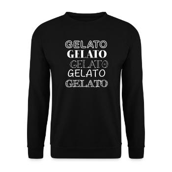 Gelato weiss - Unisex Pullover - Schwarz - Vorne - Alina (178cm) & Michal (187cm)