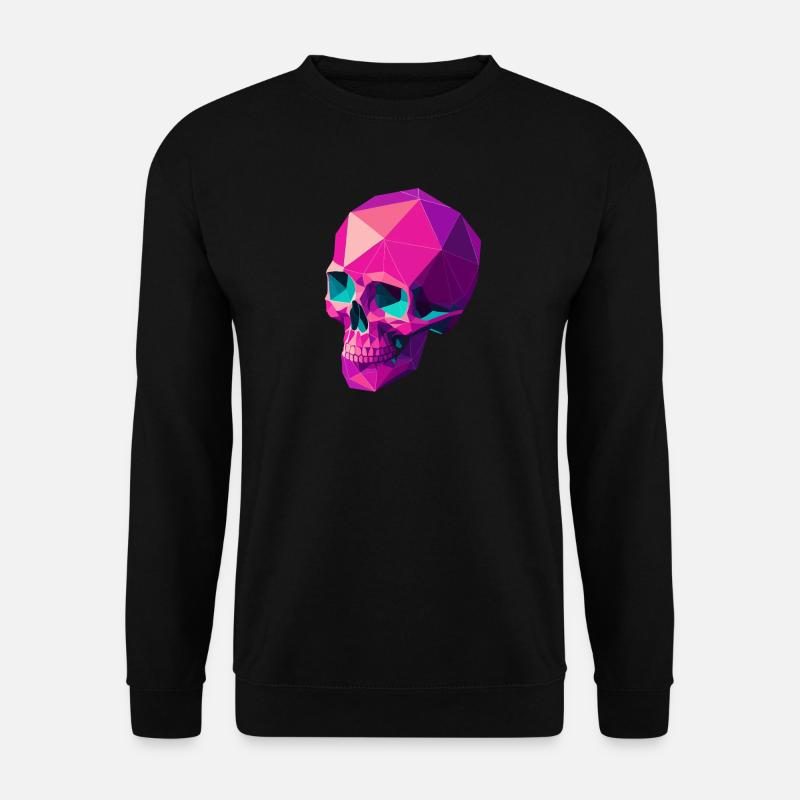 Geometrischer Schädel - Unisex Pullover - Schwarz