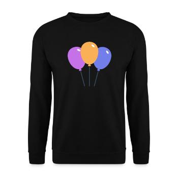 Colorful balloons - Unisex Sweatshirt - black - Front - Alina (178cm) & Michal (187cm)