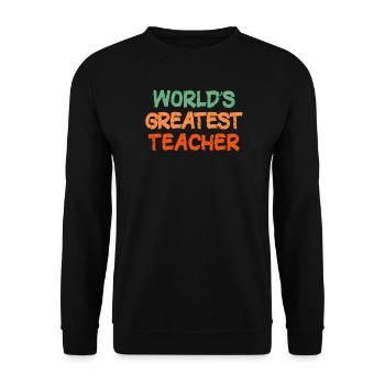 Colourful Handwritten Teacher Tribute - Unisex Sweatshirt - black - Front - Alina (178cm) & Michal (187cm)