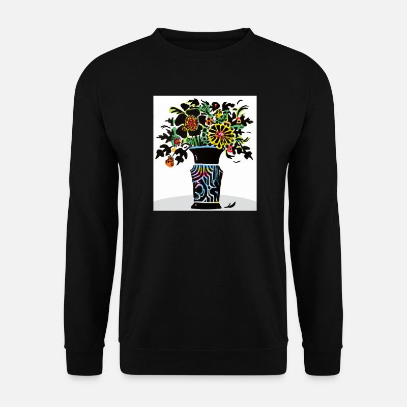 bunter Blumenstrauß - Unisex Pullover - Schwarz