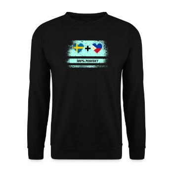 Philippines et Suède 100% parfait / cadeau - Sweat-shirt Unisexe - noir - Devant - Alina (178cm) & Michal (187cm)