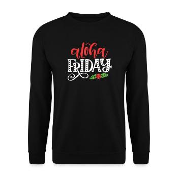 Aloha Vendredi - Sweat-shirt Unisexe - noir - Devant - Alina (178cm) & Michal (187cm)