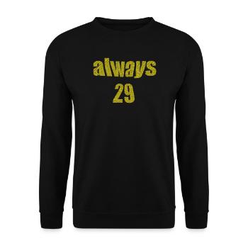 always 29 - Unisex Pullover - Schwarz - Vorne - Alina (178cm) & Michal (187cm)
