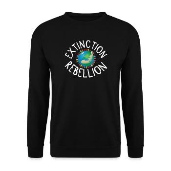 Extinction Rebellion Collier Humain Blanc - Sweat-shirt Unisexe - noir - Devant - Alina (178cm) & Michal (187cm)