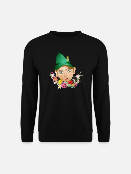 Der Seppel oder auch Seppl als Puppen Porträt - Unisex Pullover - Schwarz