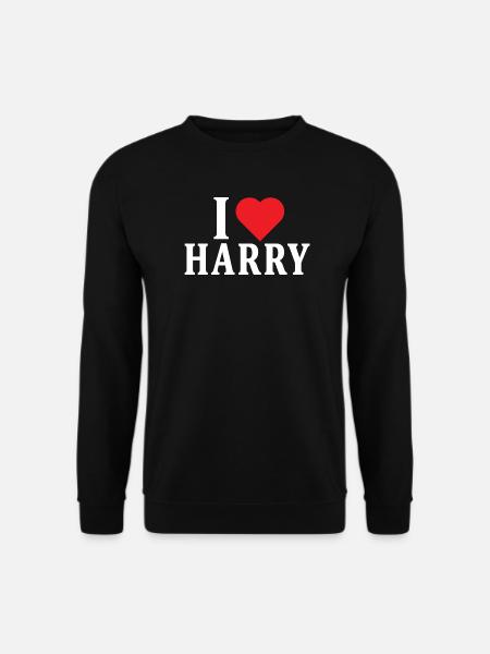 T-Shirt I love Harry T-Shirt Geschenkidee - Unisex Pullover - Schwarz