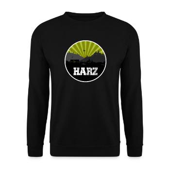 Resin Retro Skyline - Unisex Sweatshirt - black - Front - Alina (178cm) & Michal (187cm)