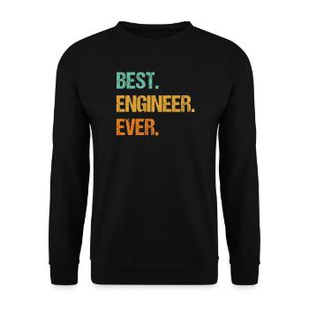 Bester Ingenieur aller Zeiten Inspirierendes Zitat - Unisex Pullover - Schwarz - Vorne - Alina (178cm) & Michal (187cm)