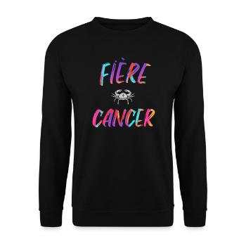 Fière cancer cadeau cancer signe zodiaque humour - Sweat-shirt Unisexe - noir - Devant - Alina (178cm) & Michal (187cm)