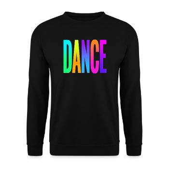 Rainbow Gradient Dance Typography - Unisex Sweatshirt - black - Front - Alina (178cm) & Michal (187cm)