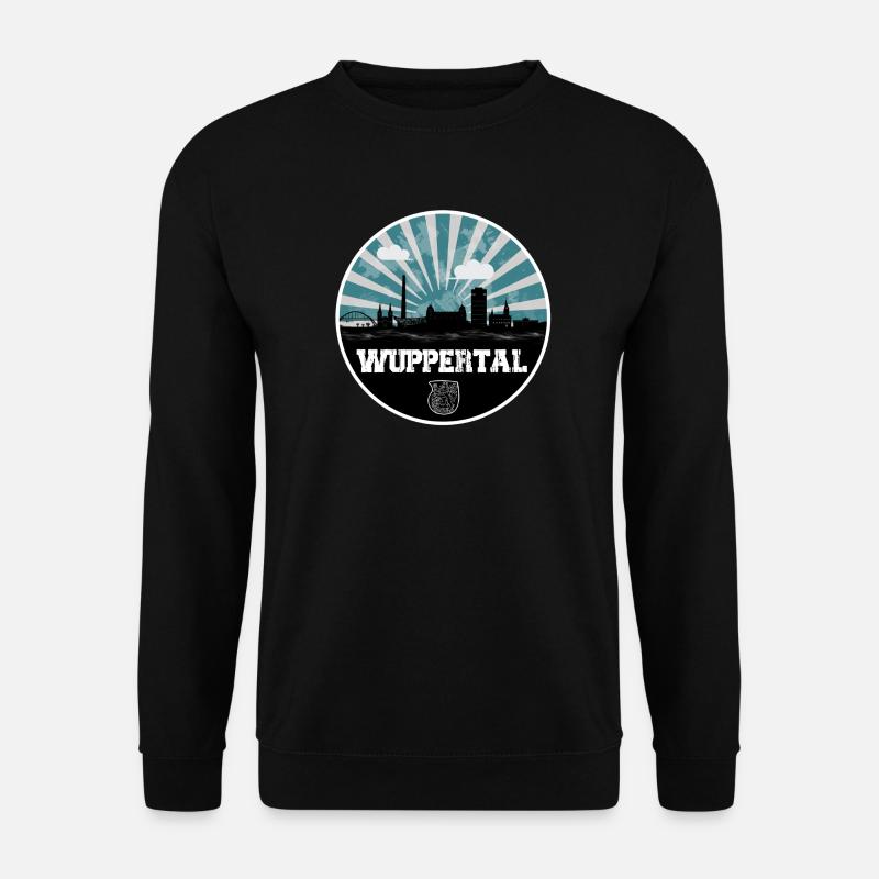 Wuppertal Blue Hour Skyline - Unisex Sweatshirt - black
