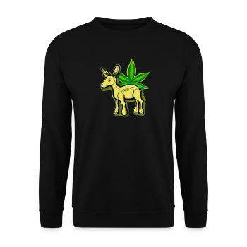 Cannabiche 05 with typo - Unisex Sweatshirt - black - Front - Alina (178cm) & Michal (187cm)