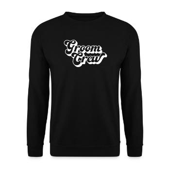 Groom Crew Bachelor Party Men Squad Matching Group - Sweat-shirt Unisexe - noir - Devant - Alina (178cm) & Michal (187cm)