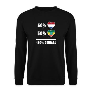 Ethiopia and the Netherlands 100% Genius Flag - Unisex Sweatshirt - black - Front - Alina (178cm) & Michal (187cm)