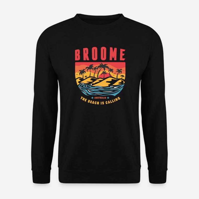 Broome Australien Palmen Design - Unisex Pullover - Schwarz