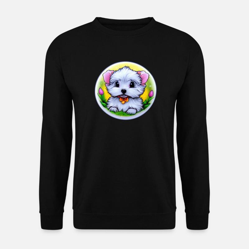 Hund Welpe - Unisex Pullover - Schwarz