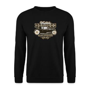 Westside Oldies Hot Rods - Unisex Sweatshirt - black - Front - Alina (178cm) & Michal (187cm)