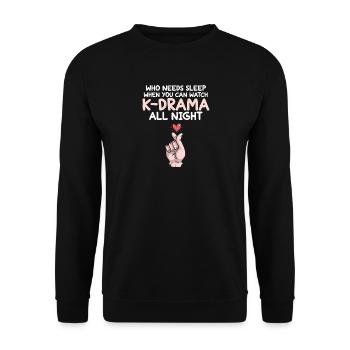 Conception de la série K-pop K-drama - Sweat-shirt Unisexe - noir - Devant - Alina (178cm) & Michal (187cm)