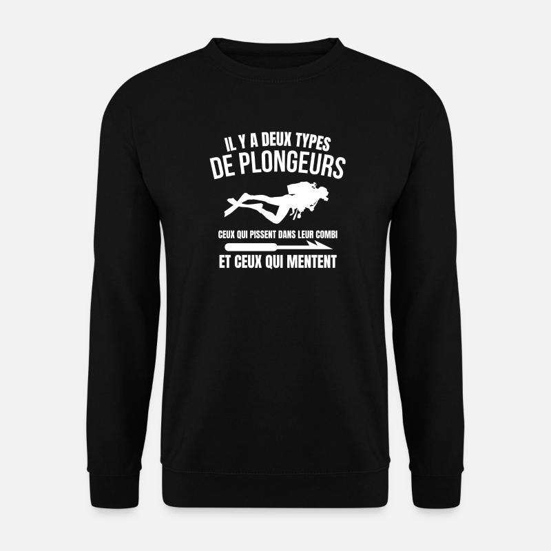 plongée sous-marine, masque de plongée - Sweat-shirt Unisexe - noir