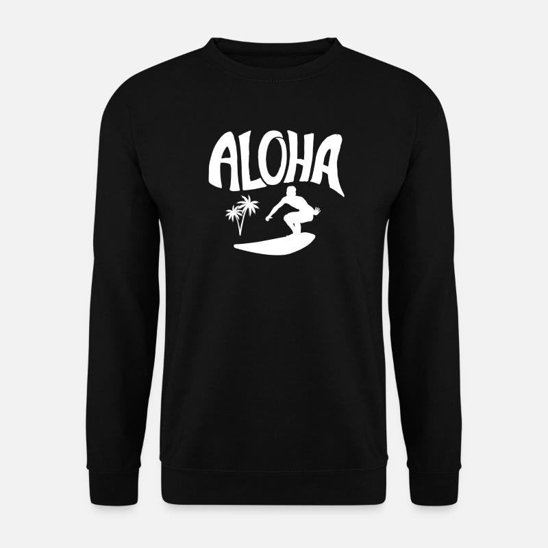 Surfen, Surfen, Surfspot - Unisex Pullover - Schwarz