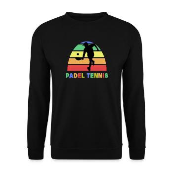 Sport Padel Tennis Balles de loisir Raquettes - Sweat-shirt Unisexe - noir - Devant - Alina (178cm) & Michal (187cm)