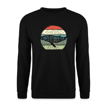 Insigne Vitamin Sea Retro Sun - Sweat-shirt Unisexe - noir - Devant - Alina (178cm) & Michal (187cm)