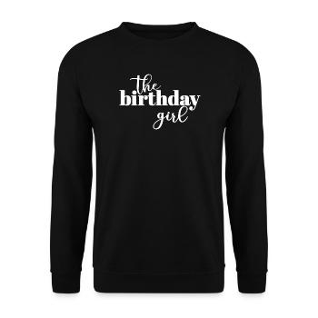 The Birthday Girl - Unisex Sweatshirt - black - Front - Alina (178cm) & Michal (187cm)