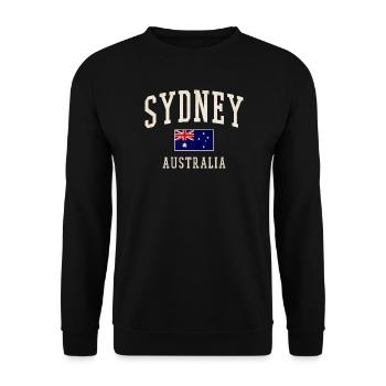 Sydney Australia Vintage - Unisex Sweatshirt - black - Front - Alina (178cm) & Michal (187cm)