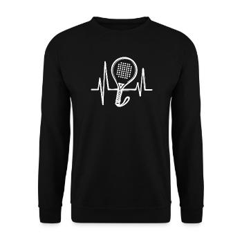 Raquette Joueur de Padel Jeu de Padel Sports Loisirs - Sweat-shirt Unisexe - noir - Devant - Alina (178cm) & Michal (187cm)