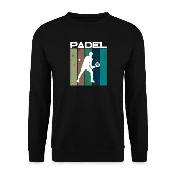 Training Padel Spieler Tennis Schläger Bälle - Unisex Pullover - Schwarz - Vorne - Alina (178cm) & Michal (187cm)