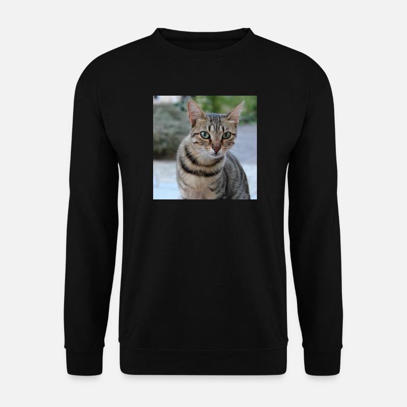 Katze Kätzchen Poster quadratisch Katzenposter - Unisex Pullover - Schwarz