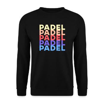 Padel Training Spruch Sportart Padelspiel Spieler - Unisex Pullover - Schwarz - Vorne - Alina (178cm) & Michal (187cm)